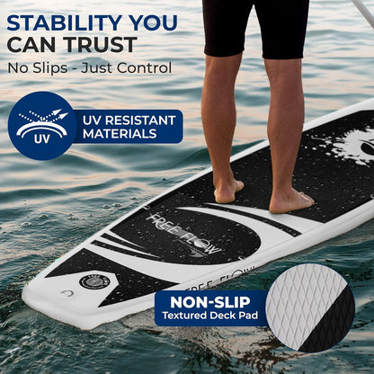 Stand up Inflatable Paddle Board with Premium SUP Accessories – Wide Stable Design with Non-Slip EVA Deck Pad for Adults and Youth of All Skill Levels
