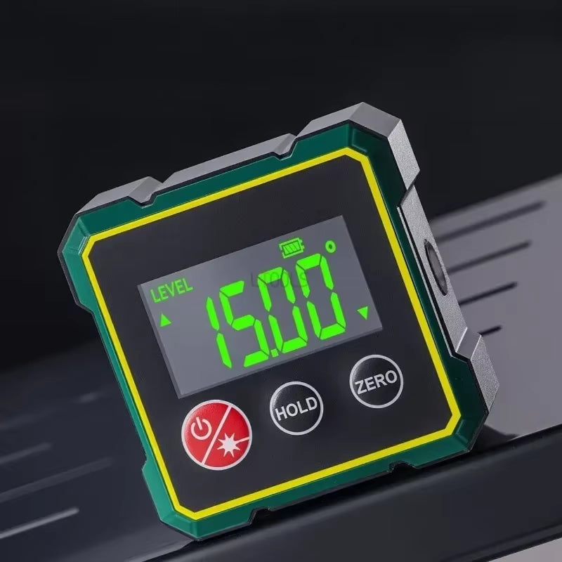 Laser Electronic Measurement Level Digital Display Slope Inclinometer USB Charging Angle Finder Double Sided Magnetic Protractor