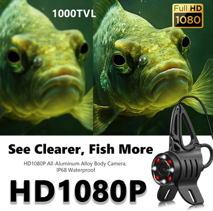 [® 2026 Upgrade] 4.5'' True HD 1080P Underwater Fishing Camera (Plug & Play) - Ice Fishing Camera Underwater W/ 5,000Mah, USB-C, IR+LED, Fish Finder for Ice/Lake/Kayak, 20M/66Ft