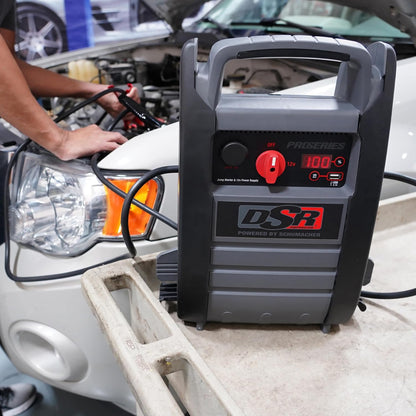 DSR Proseries Car Battery Jump Starter - 2200 Peak Amp 12V Car Starter, Jump Box & Portable Power Station - Digital Display, Heavy-Duty Clamps - DSR165