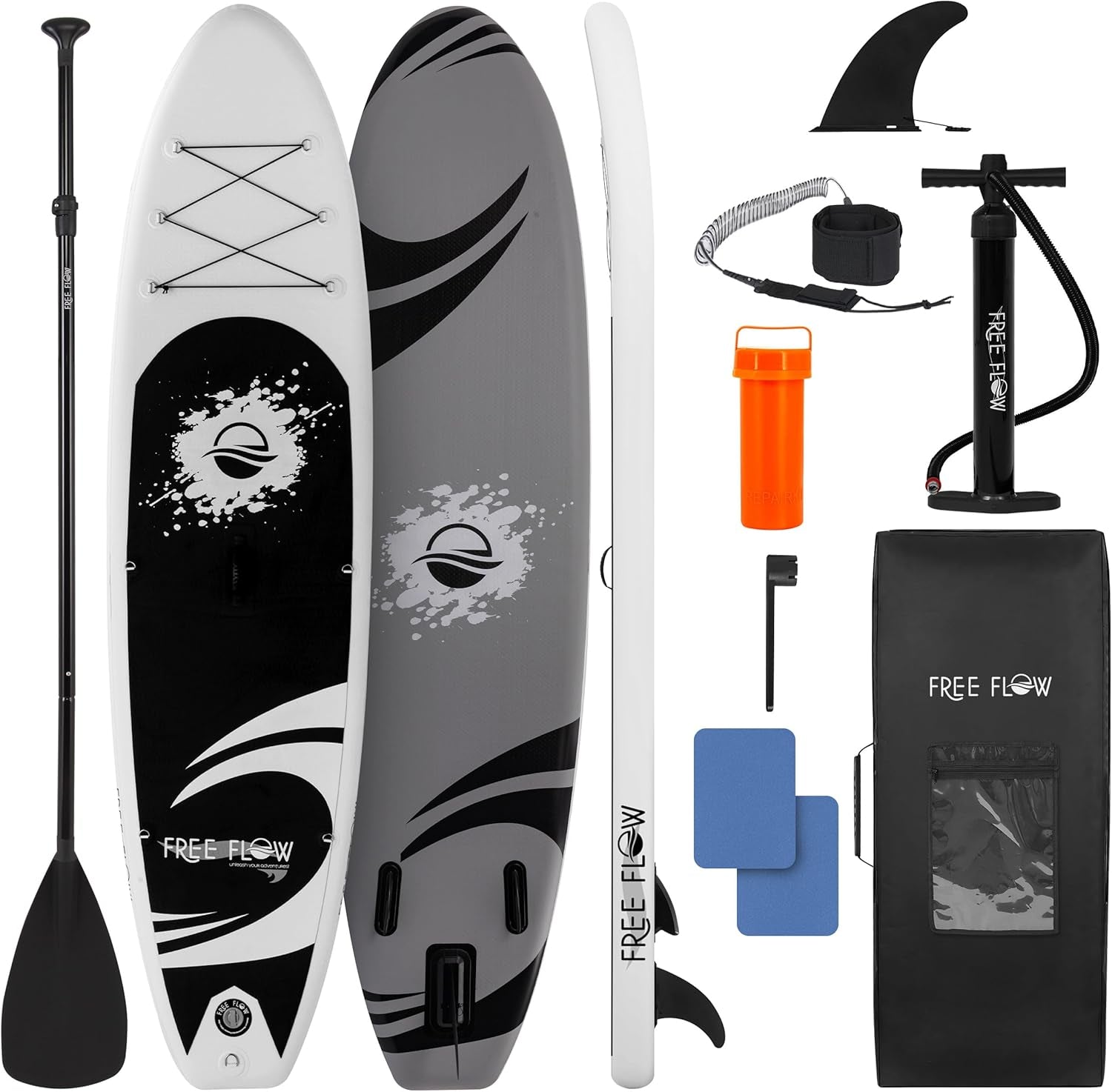 Stand up Inflatable Paddle Board with Premium SUP Accessories – Wide Stable Design with Non-Slip EVA Deck Pad for Adults and Youth of All Skill Levels