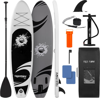 Stand up Inflatable Paddle Board with Premium SUP Accessories – Wide Stable Design with Non-Slip EVA Deck Pad for Adults and Youth of All Skill Levels