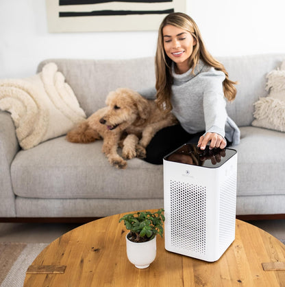 Medify MA-25 Air Purifier with True HEPA H13 Filter | 825 Ft² Coverage in 1Hr for Allergens, Smoke, Wildfires, Odors, Pollen, Pet Dander | Removal to 0.1 Microns | White, 1-Pack
