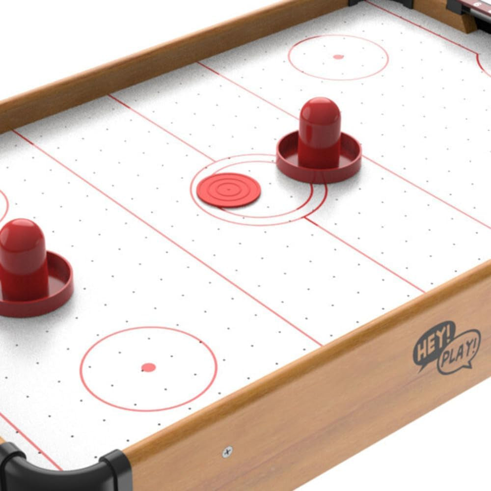 Air Hockey Table Mini Arcade Game - 22-Inch Tabletop Board Game for Girls and Boys, Battery-Operated, and Includes Puck and Paddles by Hey Play